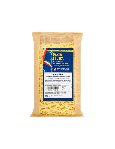 Trofie Fresche di Semola di Grano Duro 100% Italiano – Make Food Italy - 500g