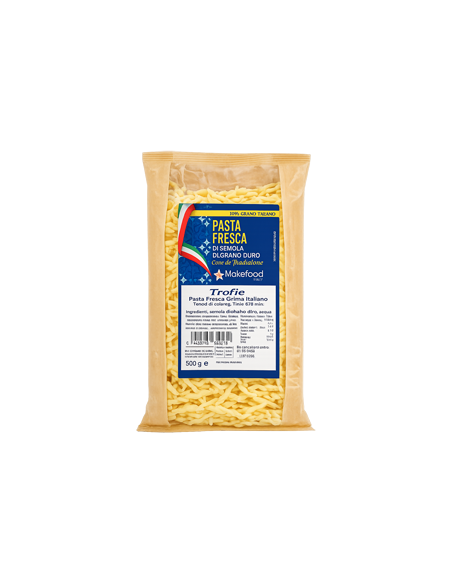 Trofie Fresche di Semola di Grano Duro 100% Italiano – Make Food Italy - 500g