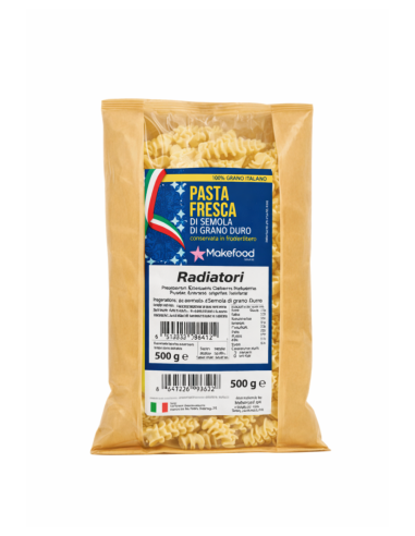 Radiatori Freschi di Semola di Grano Duro 100% Italiano – Make Food Italy - 500g