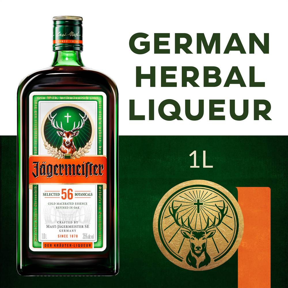 Jägermeister 1L – Liquore alle erbe originale tedesco - immagine 5