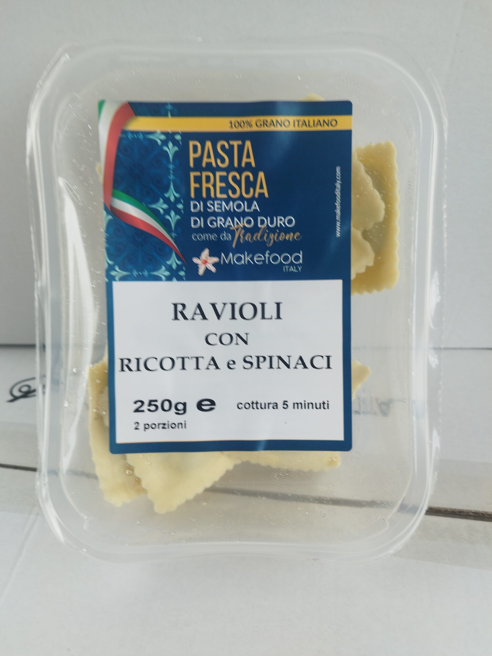Ravioli Ricotta e Spinaci – 250g