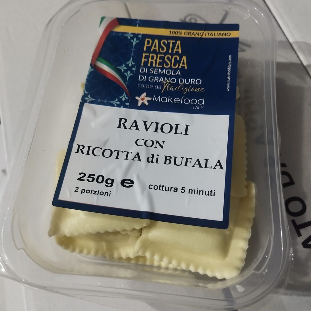 Ravioli Ricotta di Bufala – Pasta Fresca di Grano Duro 100% Italiano